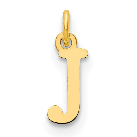 10K Yellow Gold 10Ky Cutout Letter J Initial Charm