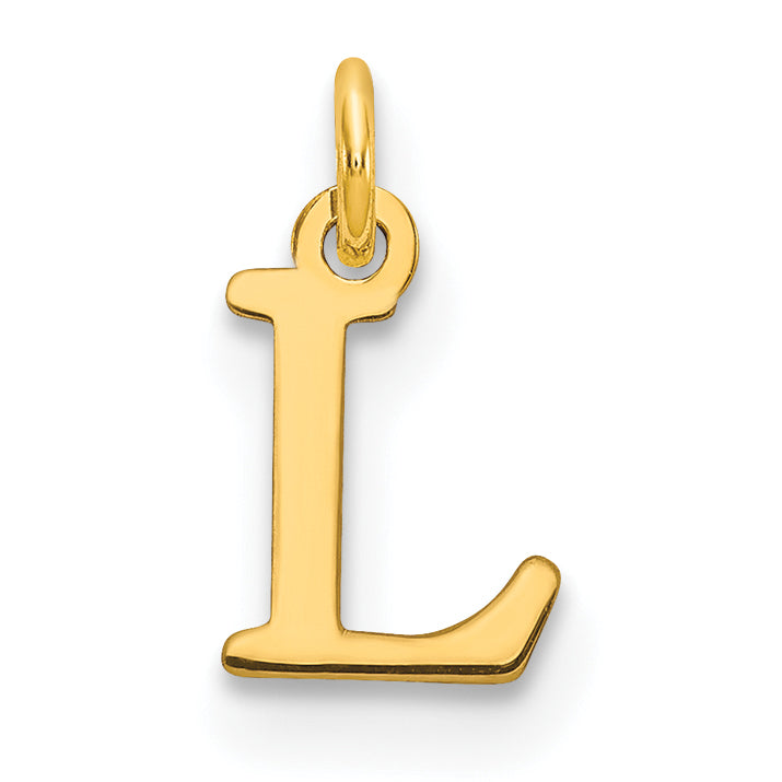 10K Yellow Gold 10Ky Cutout Letter L Initial Charm