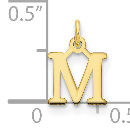 10K Yellow Gold 10Ky Cutout Letter M Initial Charm