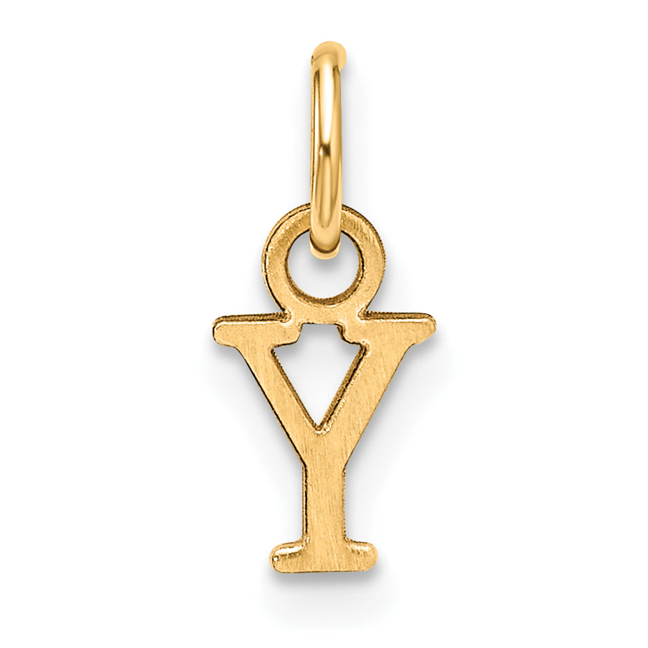 10K Yellow Gold 10Ky Cutout Letter Y Initial Charm