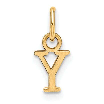 10K Yellow Gold 10Ky Cutout Letter Y Initial Charm