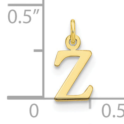 10K Yellow Gold 10Ky Cutout Letter Z Initial Charm