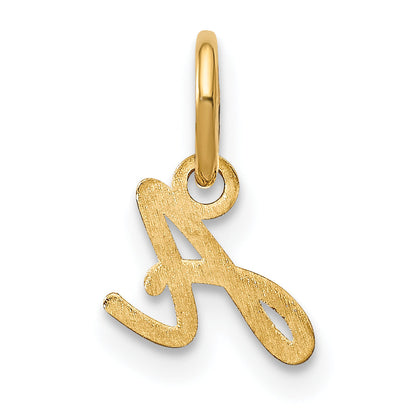 10K Yellow Gold 10Ky Upper Case Letter A Initial Charm