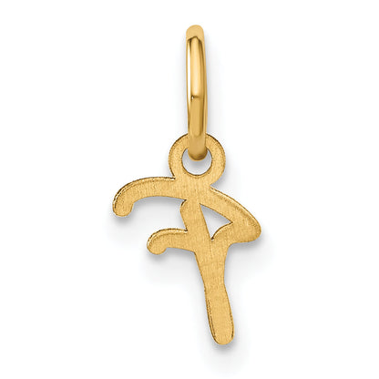 10K Yellow Gold 10Ky Upper Case Letter F Initial Charm