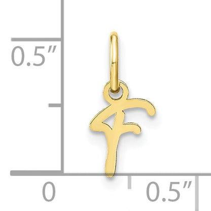 10K Yellow Gold 10Ky Upper Case Letter F Initial Charm