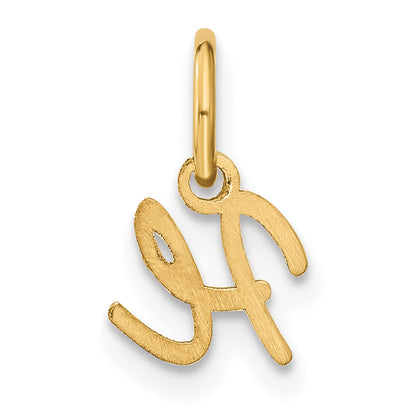 10K Yellow Gold 10Ky Upper Case Letter H Initial Charm