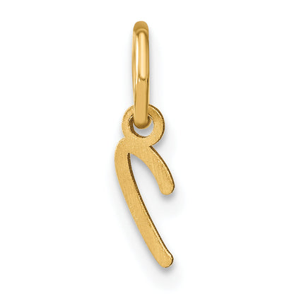 10K Yellow Gold 10Ky Upper Case Letter I Initial Charm