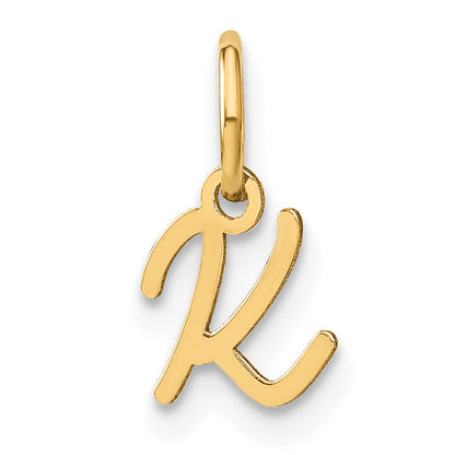 10K Yellow Gold 10Ky Upper Case Letter K Initial Charm