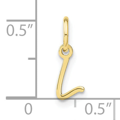 10K Yellow Gold 10Ky Upper Case Letter L Initial Charm