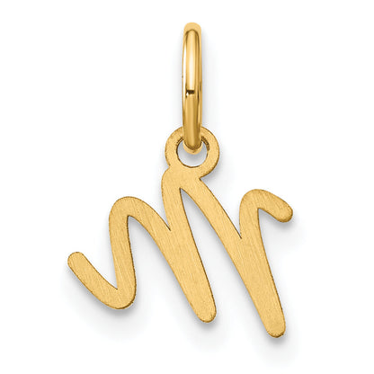 10K Yellow Gold 10Ky Upper Case Letter M Initial Charm