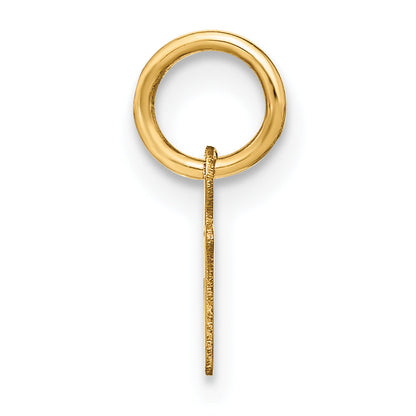 10K Yellow Gold 10Ky Upper Case Letter N Initial Charm