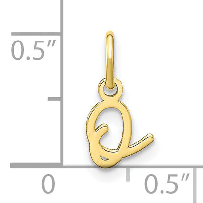 10K Yellow Gold 10Ky Upper Case Letter O Initial Charm