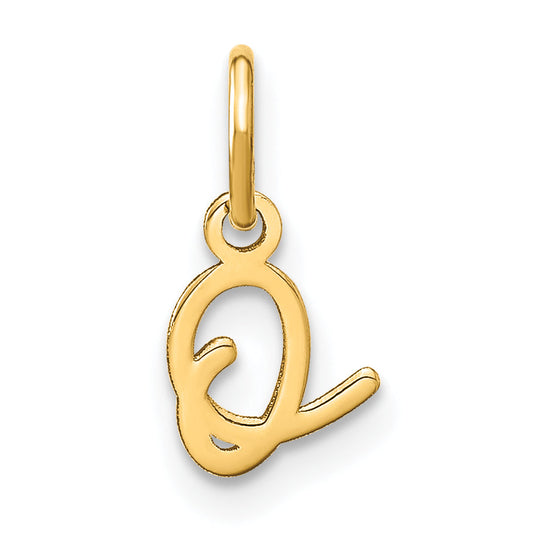 10K Yellow Gold 10Ky Upper Case Letter O Initial Charm
