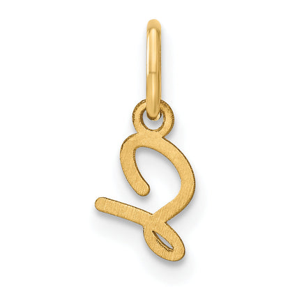 10K Yellow Gold 10Ky Upper Case Letter S Initial Charm