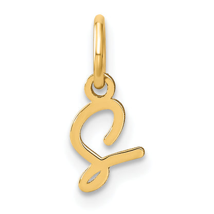 10K Yellow Gold 10Ky Upper Case Letter S Initial Charm