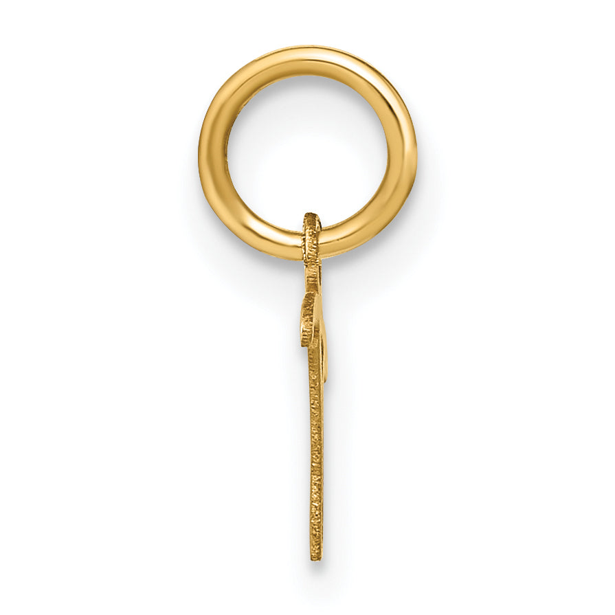 10K Yellow Gold 10Ky Upper Case Letter T Initial Charm
