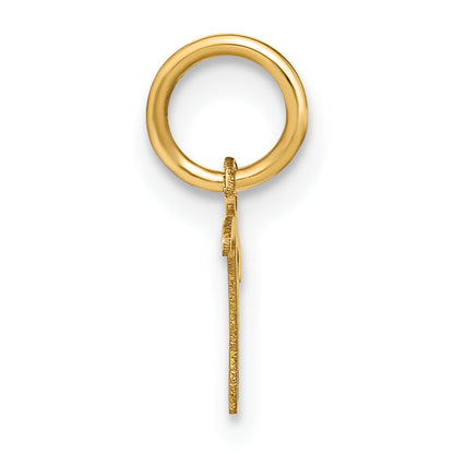 10K Yellow Gold 10Ky Upper Case Letter T Initial Charm