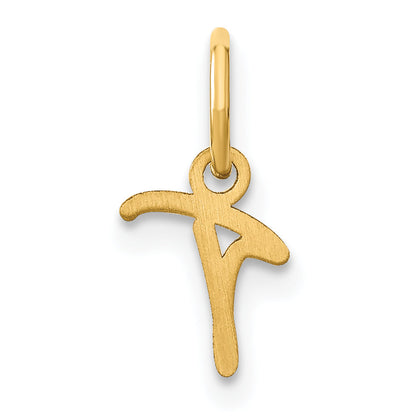 10K Yellow Gold 10Ky Upper Case Letter T Initial Charm