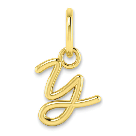 10K Yellow Gold 10Ky Upper Case Letter Y Initial Charm