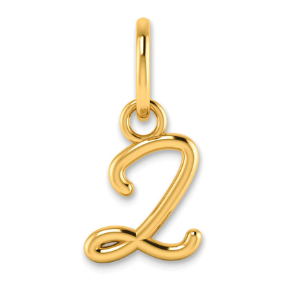 10K Yellow Gold 10Ky Upper Case Letter Z Initial Charm