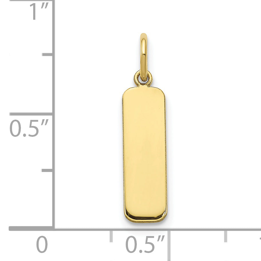 10k Yellow Gold 10k Yellow Gold Small Blank Bar Charm
