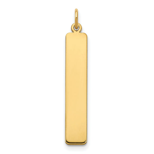 10k Yellow Gold 10k Yellow Gold Large Blank Bar Charm