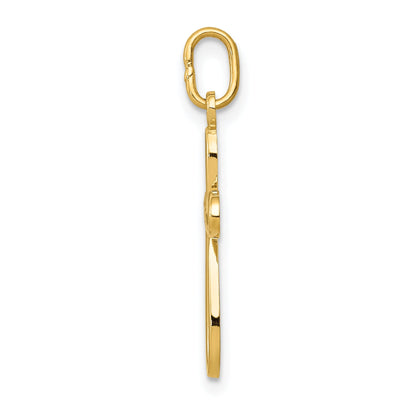 10K Yellow Gold Polished Cross Pendant