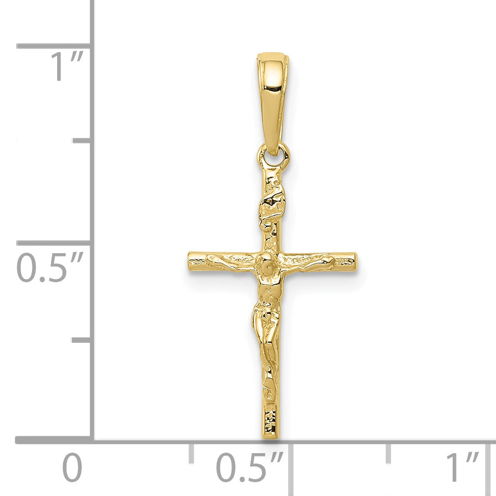10K Yellow Gold 10K Inri Hollow Crucifix Pendant