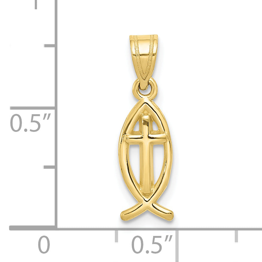 10K Yellow Gold Ichthus Fish Charm
