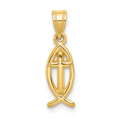10K Yellow Gold Ichthus Fish Charm