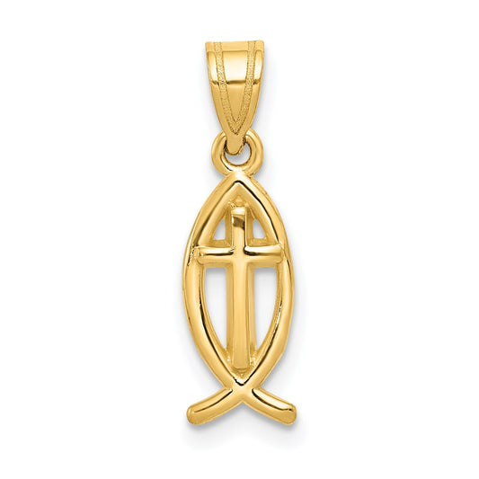 10K Yellow Gold Ichthus Fish Charm