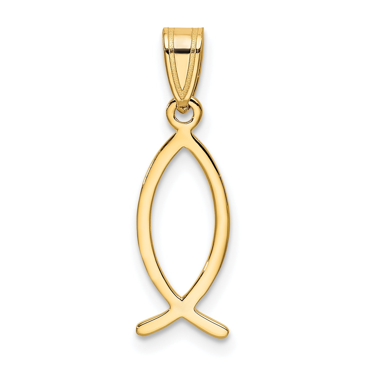 10K Yellow Gold Ichthus Fish Pendant