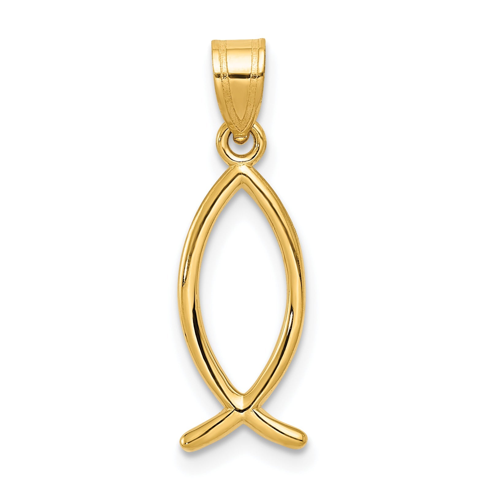 10K Yellow Gold Ichthus Fish Pendant
