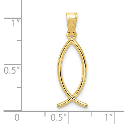 10K Yellow Gold Ichthus Fish Charm