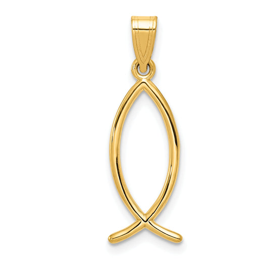 10K Yellow Gold Ichthus Fish Charm