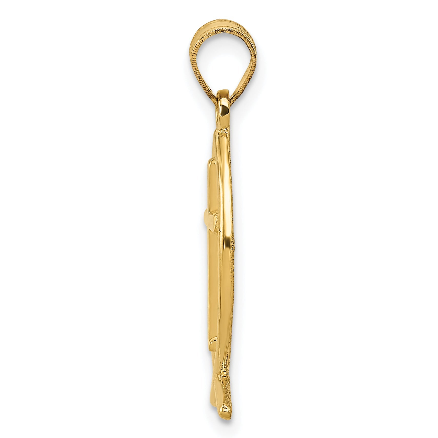 10K Yellow Gold Ichthus Fish Pendant