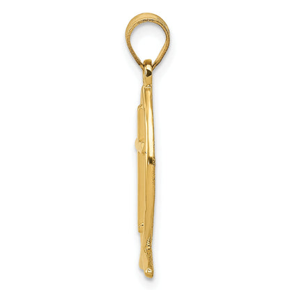 10K Yellow Gold Ichthus Fish Pendant