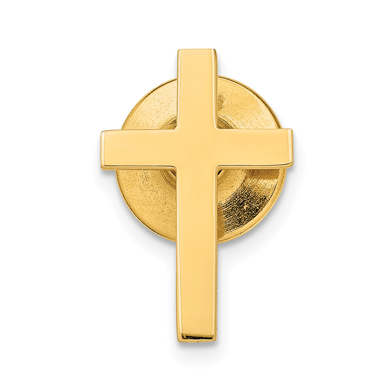 10K Yellow Gold Polished Cross With 14K Tie Tac Post