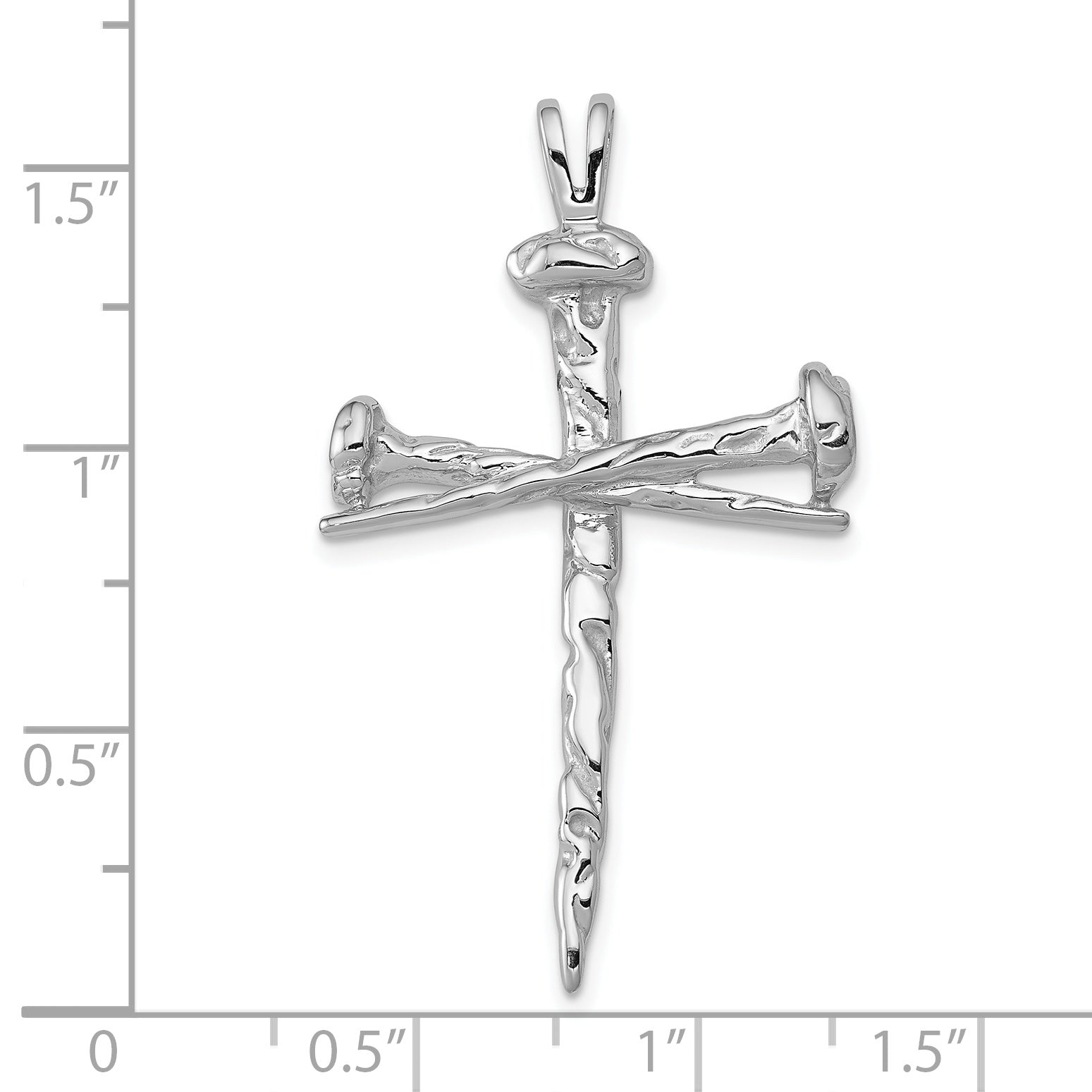 10K White Gold Cross Charm