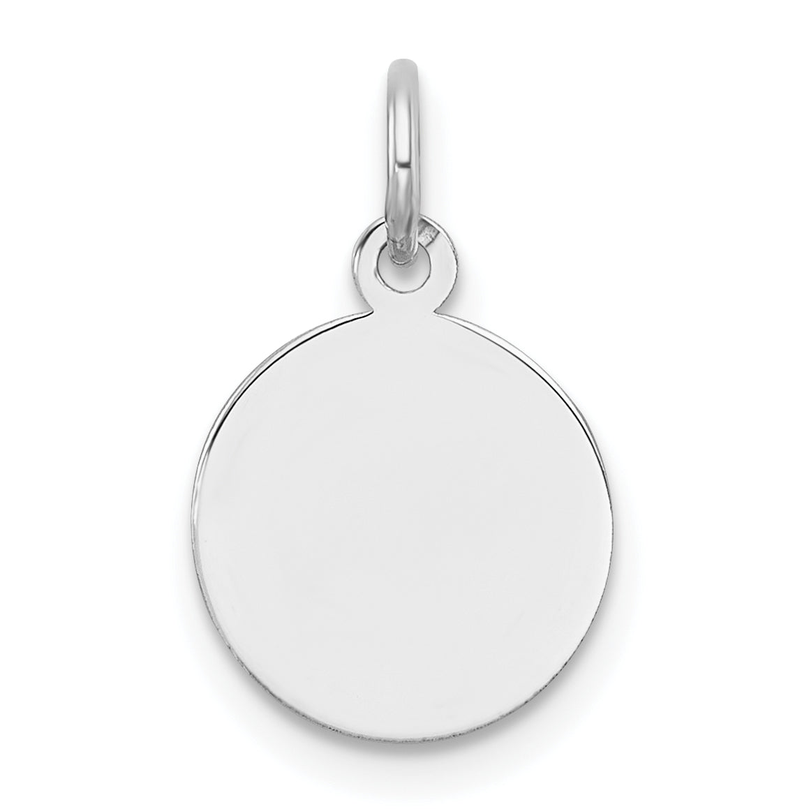 10K White Gold 10K Round Disc Charm