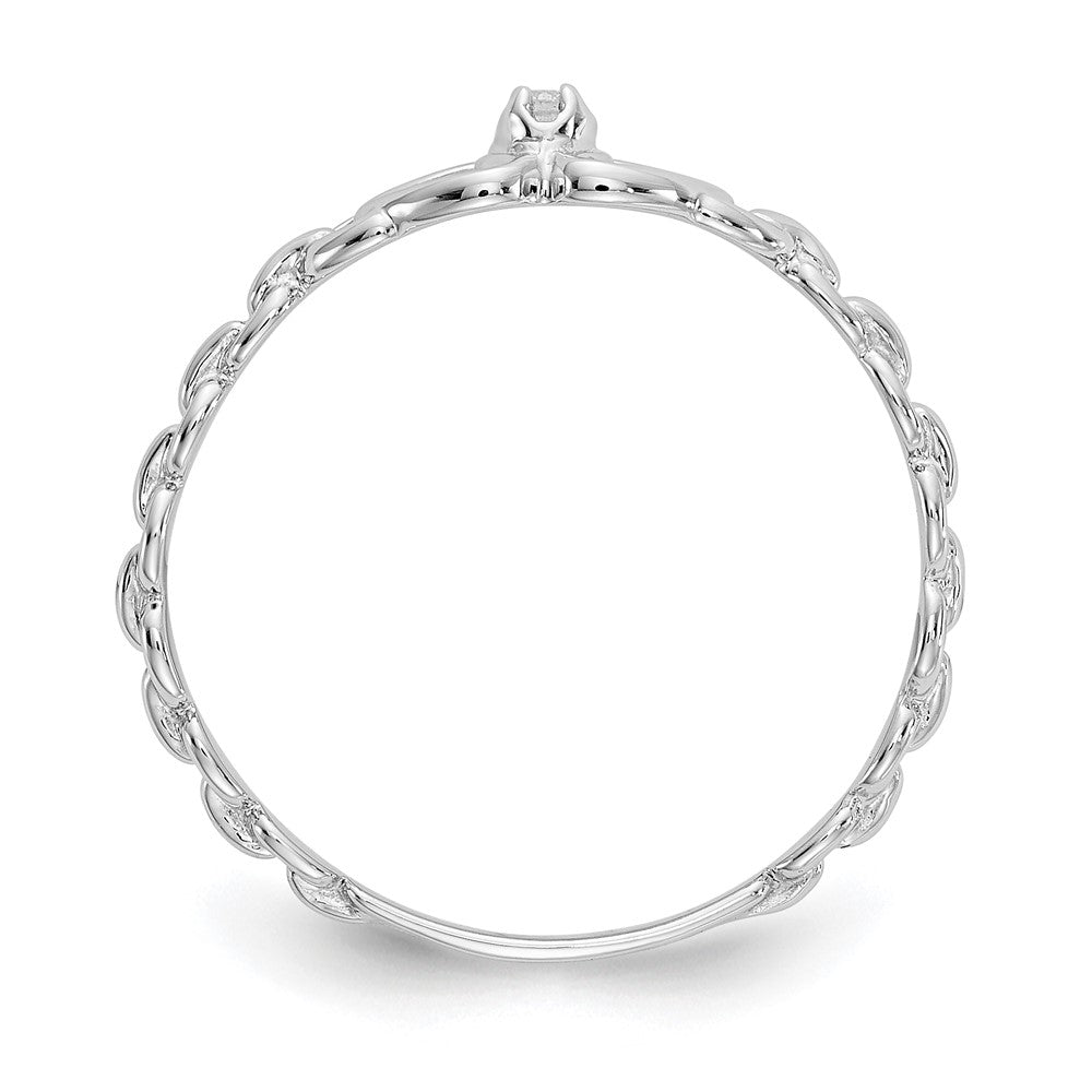 10K White Gold 10K Aa Diamond Heart Ring