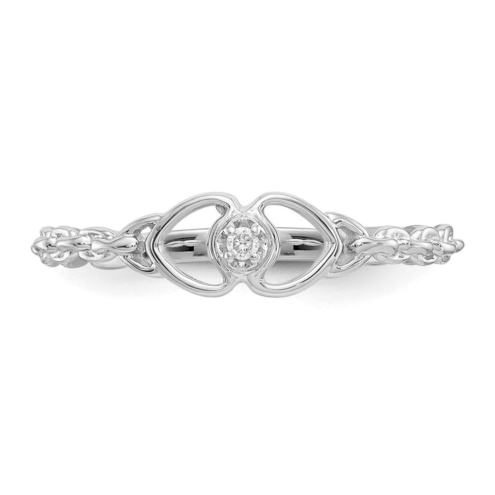 10K White Gold 10K Aa Diamond Heart Ring