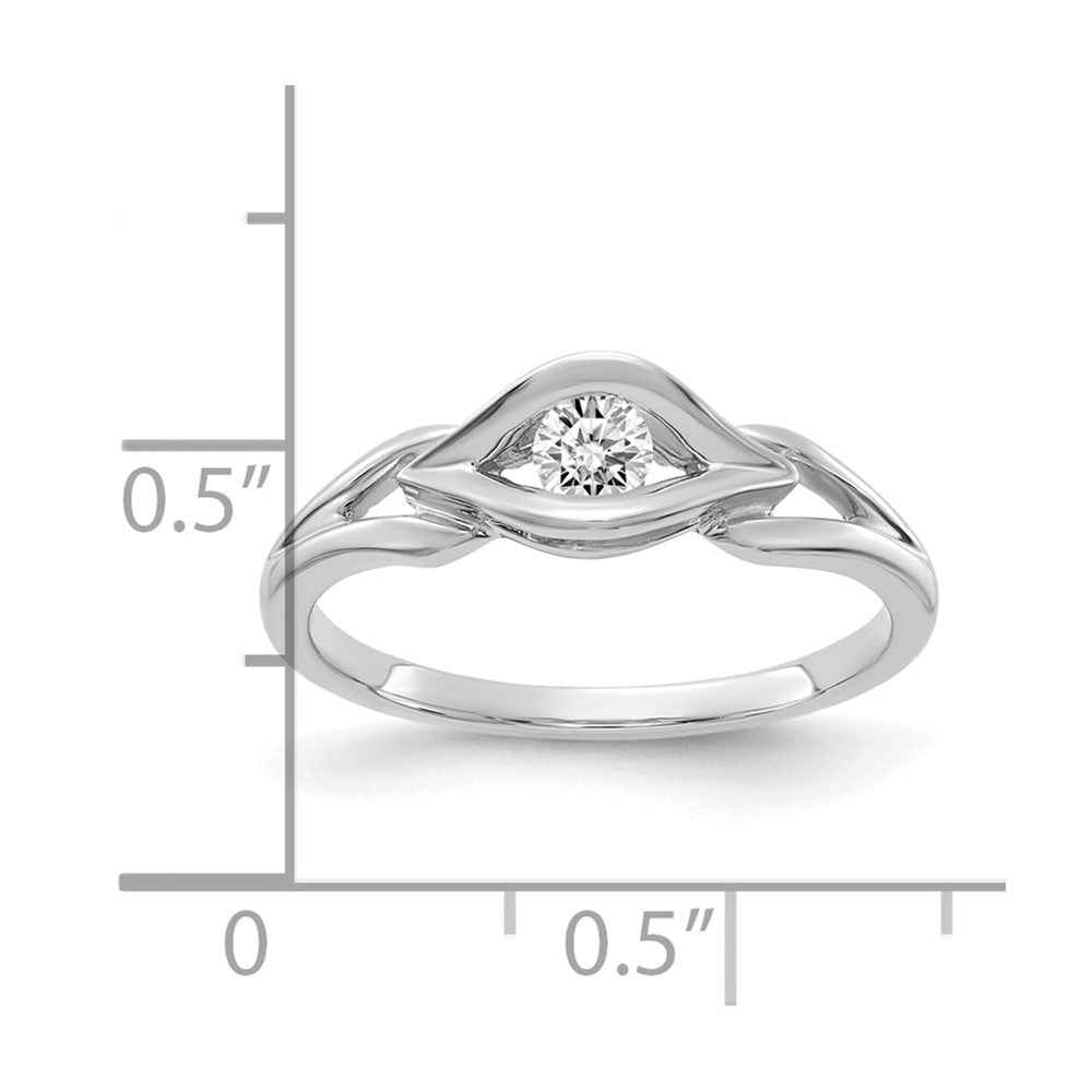 10K White Gold 10K Polished Aa Diamond Ring