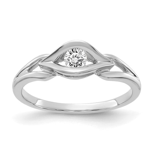 10K White Gold 10K Polished Aa Diamond Ring
