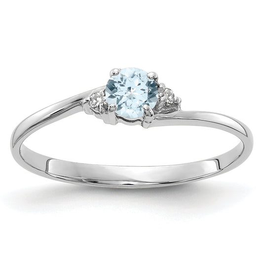 10K White Gold Diamond & Gemstone Ring Mtg