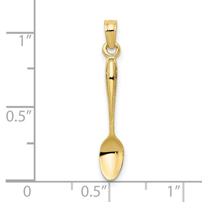 10K Yellow Gold 10K 3-D Table Spoon Pendant