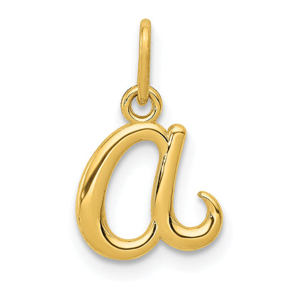 10K Yellow Gold Letter A Initial Charm