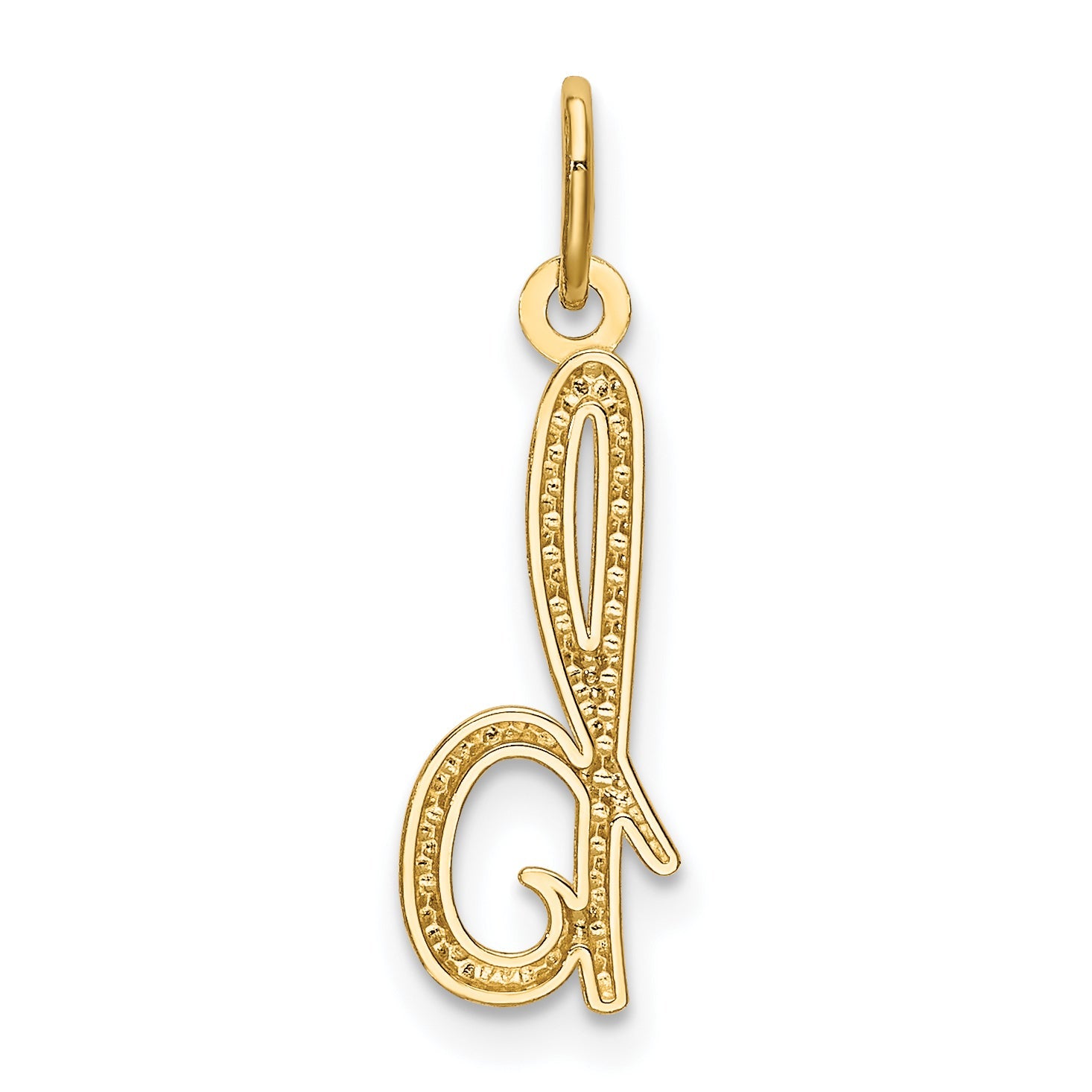 10K Yellow Gold Letter B Initial Charm