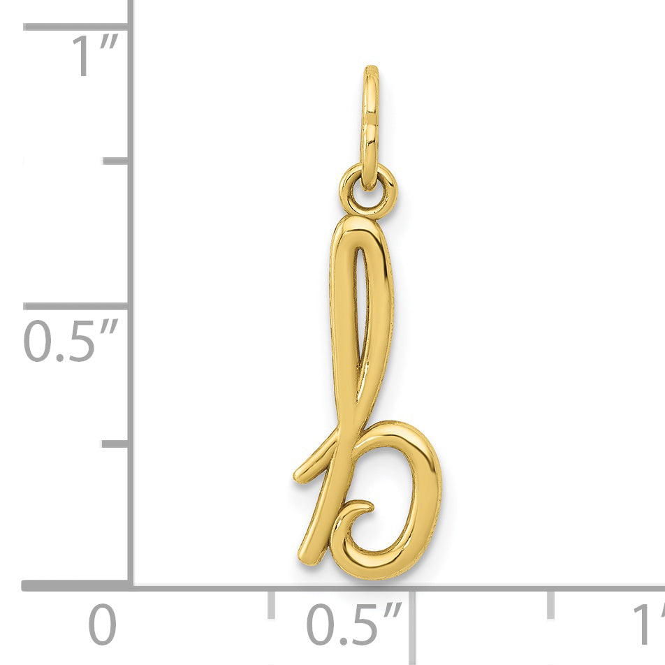 10K Yellow Gold Letter B Initial Charm