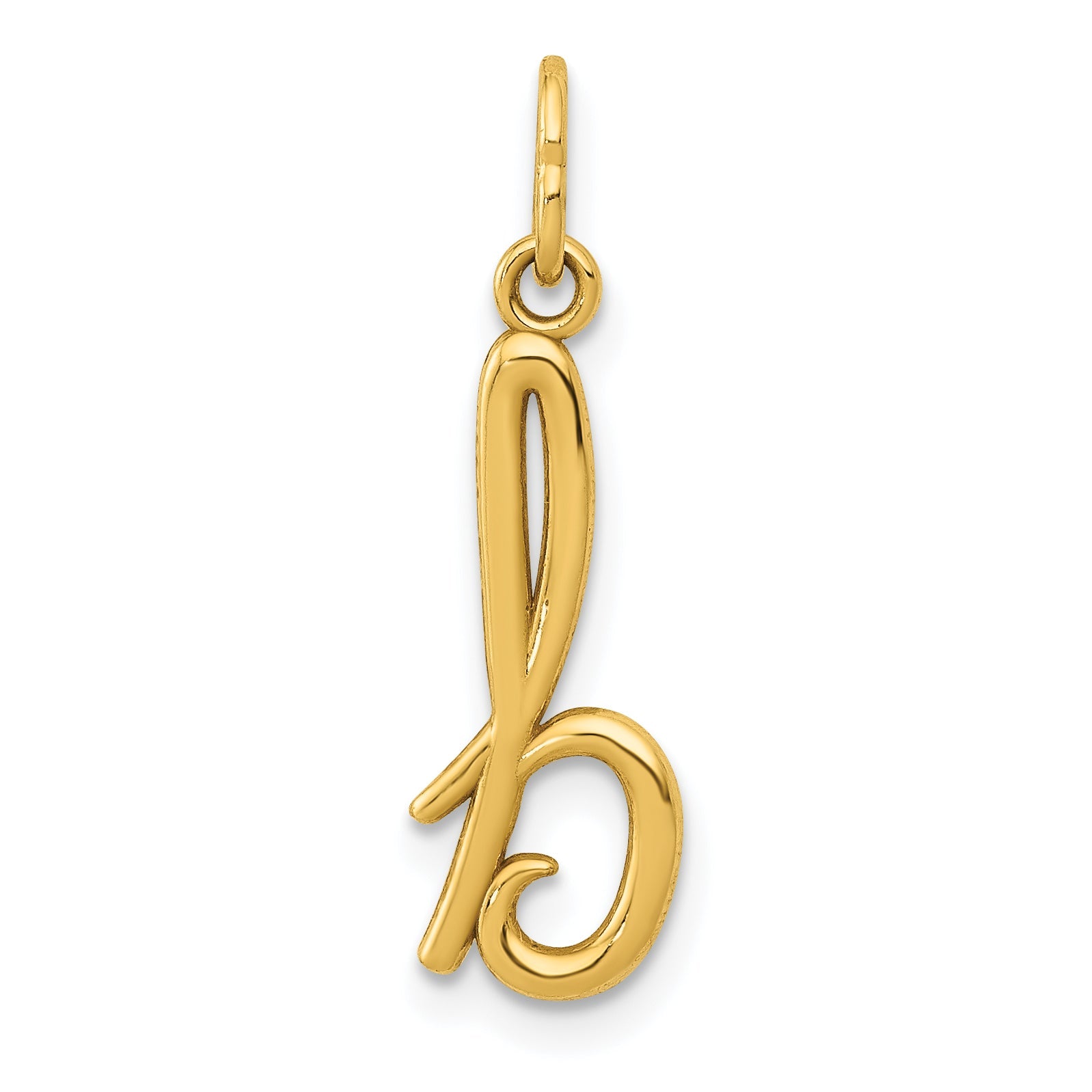 10K Yellow Gold Letter B Initial Charm